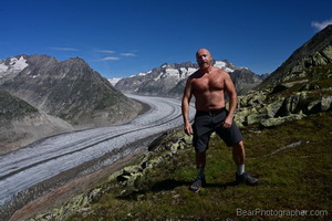 Ginger guy Stocky - Randonne dans les montagnes du glacier d'Aletsch - Photographie extrieure mle